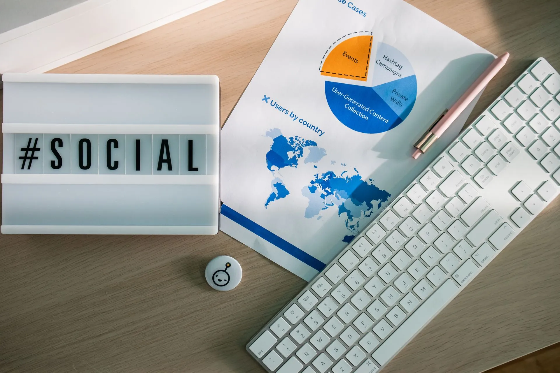 Social media analytics dashboard with engagement growth chart.